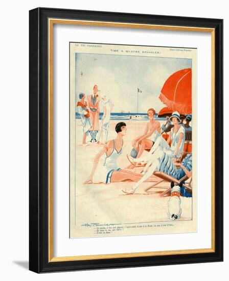 1920s France La Vie Parisienne Magazine Plate-null-Framed Giclee Print