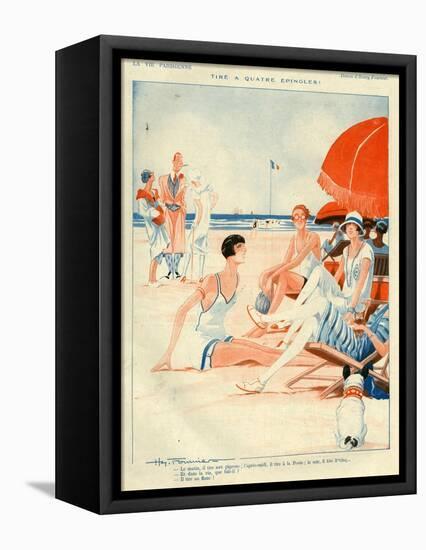 1920s France La Vie Parisienne Magazine Plate-null-Framed Premier Image Canvas