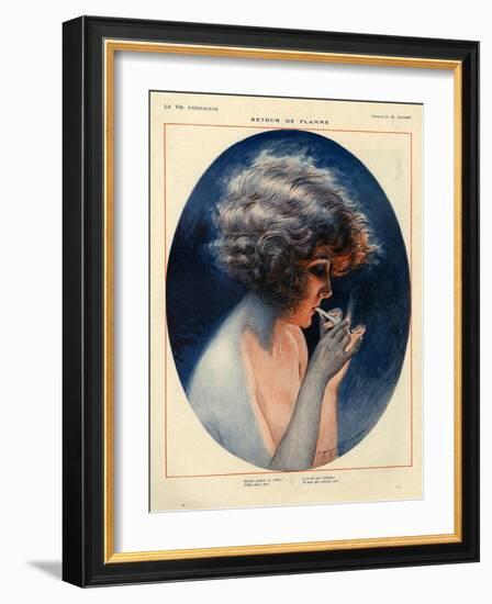 1920s France La Vie Parisienne Magazine Plate-null-Framed Giclee Print