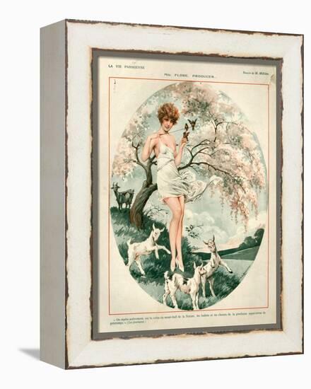 1920s France La Vie Parisienne Magazine Plate-null-Framed Premier Image Canvas