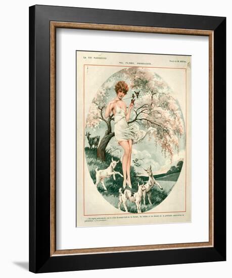 1920s France La Vie Parisienne Magazine Plate-null-Framed Premium Giclee Print