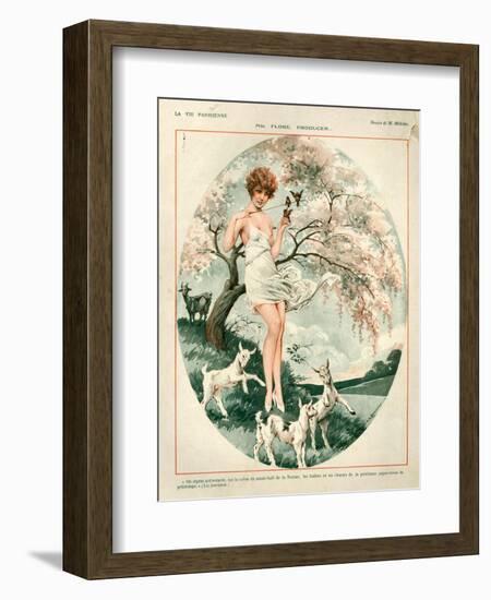 1920s France La Vie Parisienne Magazine Plate-null-Framed Giclee Print