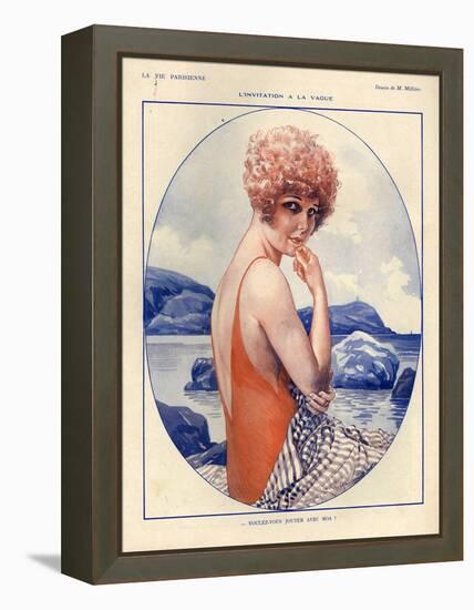 1920s France La Vie Parisienne Magazine Plate-null-Framed Premier Image Canvas