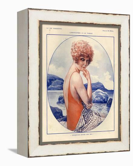 1920s France La Vie Parisienne Magazine Plate-null-Framed Premier Image Canvas