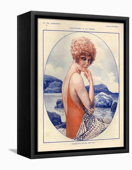 1920s France La Vie Parisienne Magazine Plate-null-Framed Premier Image Canvas