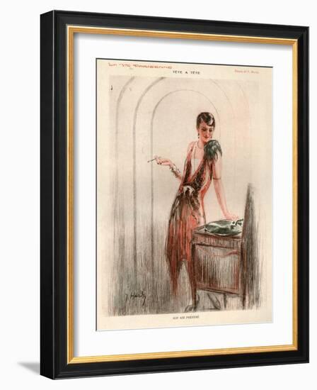 1920s France La Vie Parisienne Magazine Plate-null-Framed Giclee Print