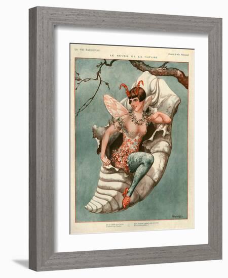 1920s France La Vie Parisienne Magazine Plate-null-Framed Giclee Print