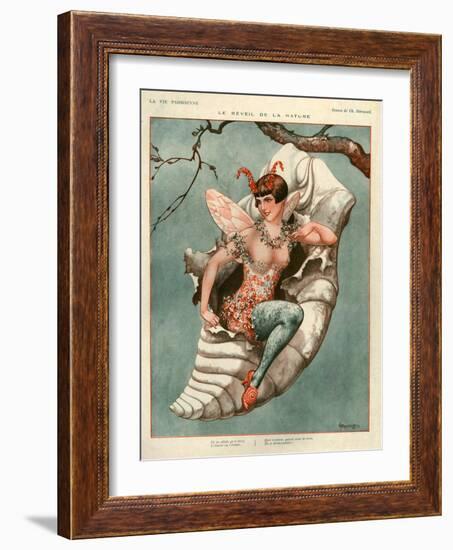 1920s France La Vie Parisienne Magazine Plate-null-Framed Giclee Print