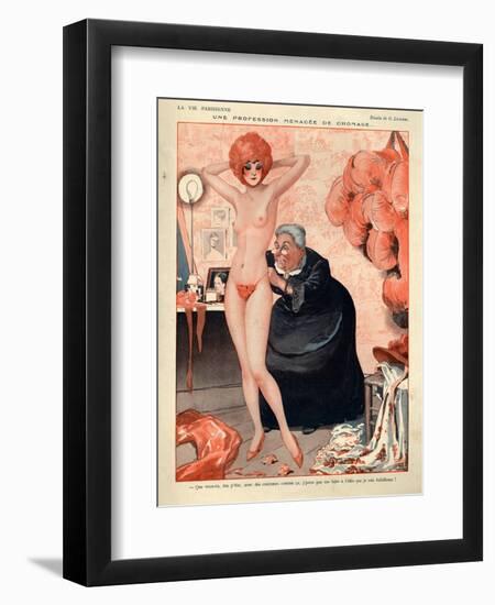 1920s France La Vie Parisienne Magazine Plate-null-Framed Giclee Print