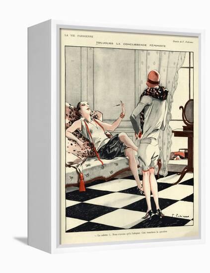 1920s France La Vie Parisienne Magazine Plate-null-Framed Premier Image Canvas