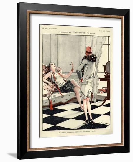 1920s France La Vie Parisienne Magazine Plate-null-Framed Giclee Print