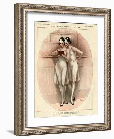 1920s France La Vie Parisienne Magazine Plate-null-Framed Giclee Print