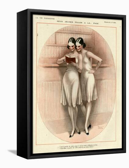 1920s France La Vie Parisienne Magazine Plate-null-Framed Premier Image Canvas