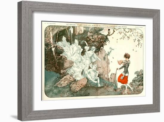 1920s France La Vie Parisienne Magazine Plate-null-Framed Giclee Print