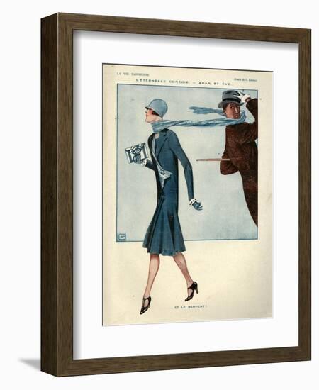 1920s France La Vie Parisienne Magazine Plate--Framed Giclee Print