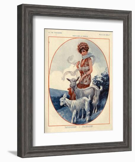 1920s France La Vie Parisienne Magazine Plate-null-Framed Giclee Print