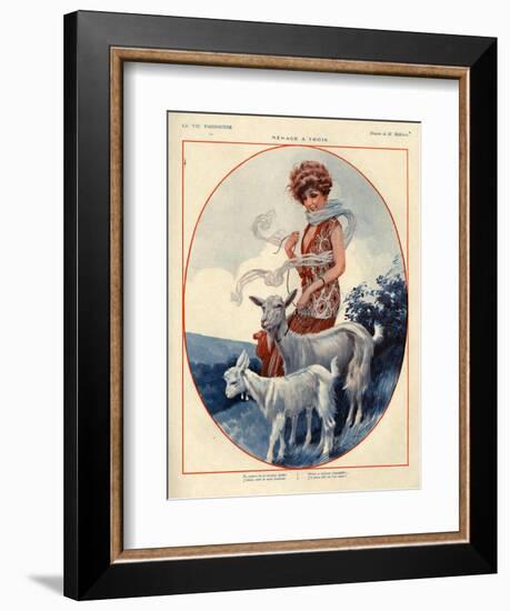 1920s France La Vie Parisienne Magazine Plate-null-Framed Giclee Print