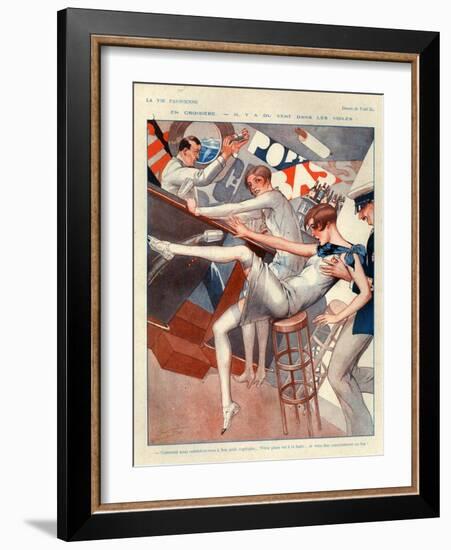 1920s France La Vie Parisienne Magazine Plate-null-Framed Giclee Print