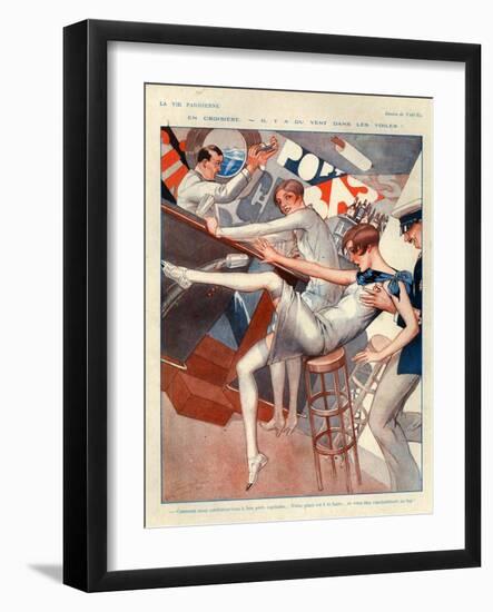 1920s France La Vie Parisienne Magazine Plate-null-Framed Giclee Print