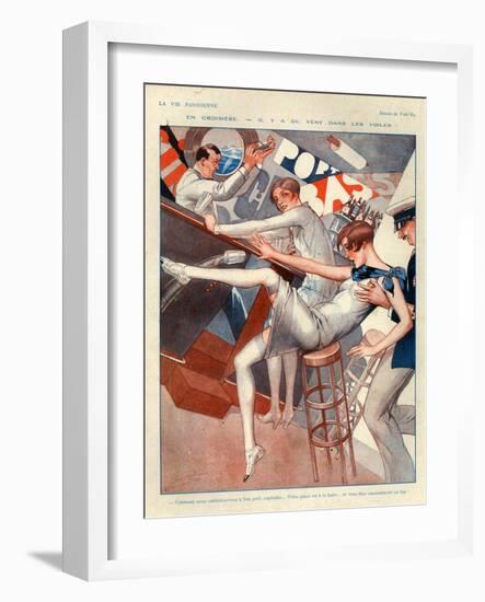 1920s France La Vie Parisienne Magazine Plate-null-Framed Giclee Print