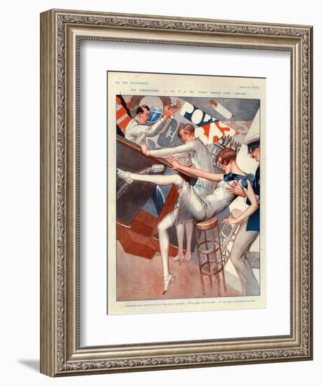 1920s France La Vie Parisienne Magazine Plate-null-Framed Giclee Print