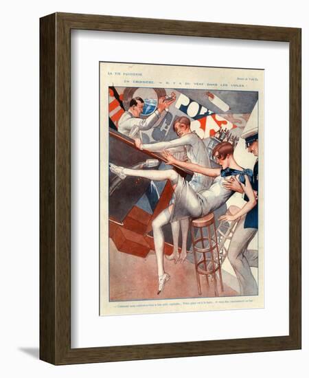 1920s France La Vie Parisienne Magazine Plate-null-Framed Giclee Print