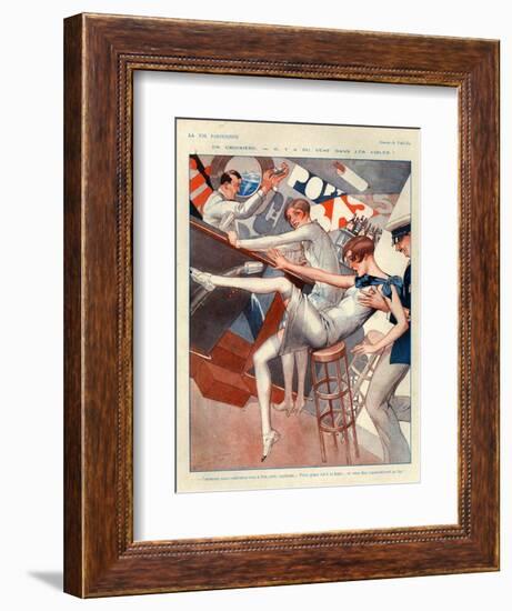 1920s France La Vie Parisienne Magazine Plate-null-Framed Giclee Print