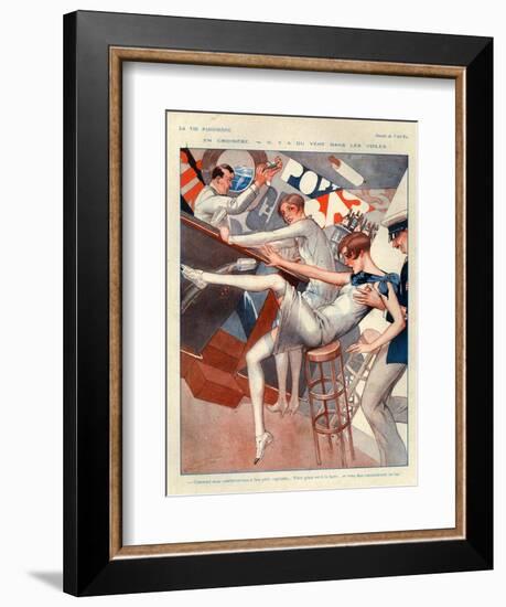 1920s France La Vie Parisienne Magazine Plate-null-Framed Giclee Print