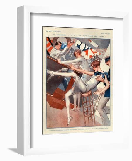 1920s France La Vie Parisienne Magazine Plate-null-Framed Giclee Print