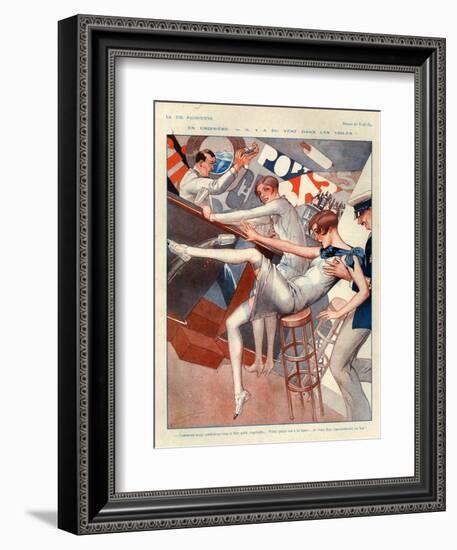 1920s France La Vie Parisienne Magazine Plate-null-Framed Giclee Print