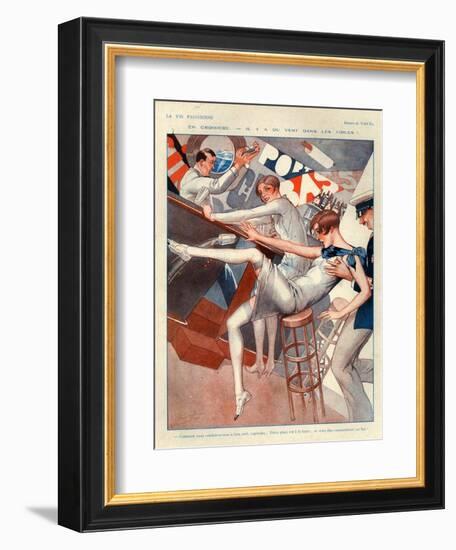 1920s France La Vie Parisienne Magazine Plate-null-Framed Giclee Print