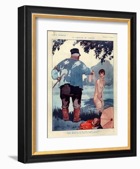 1920s France La Vie Parisienne Magazine Plate-null-Framed Giclee Print