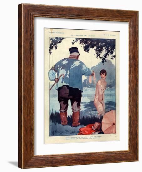 1920s France La Vie Parisienne Magazine Plate-null-Framed Premium Giclee Print