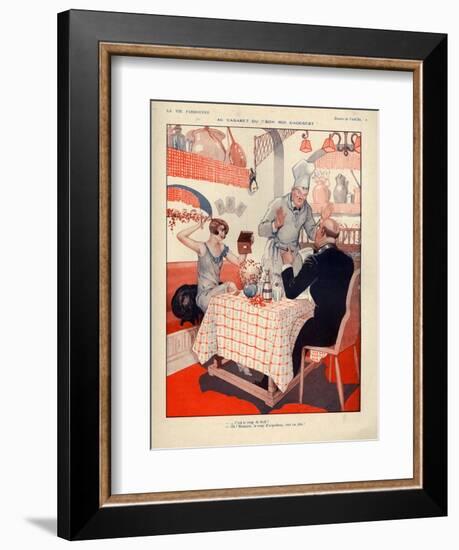 1920s France La Vie Parisienne Magazine Plate-null-Framed Giclee Print