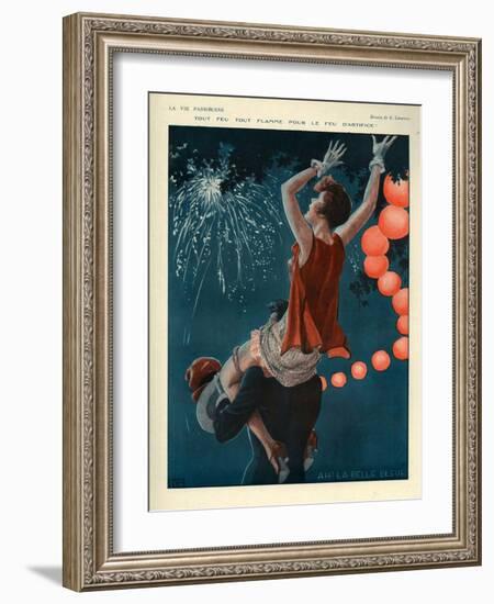 1920s France La Vie Parisienne Magazine Plate-null-Framed Giclee Print