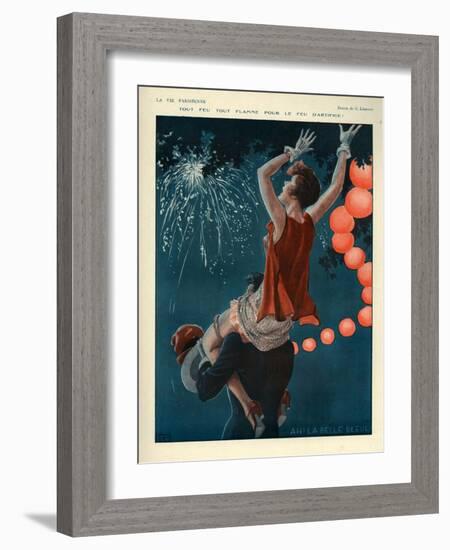 1920s France La Vie Parisienne Magazine Plate-null-Framed Giclee Print