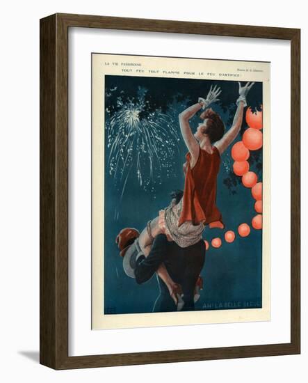 1920s France La Vie Parisienne Magazine Plate-null-Framed Giclee Print