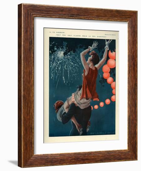 1920s France La Vie Parisienne Magazine Plate-null-Framed Giclee Print