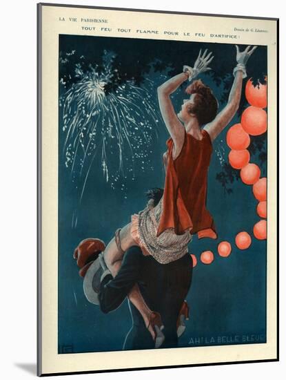 1920s France La Vie Parisienne Magazine Plate-null-Mounted Giclee Print