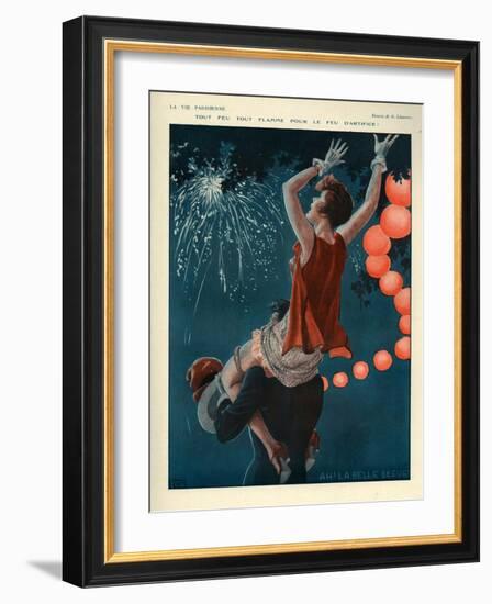 1920s France La Vie Parisienne Magazine Plate-null-Framed Giclee Print