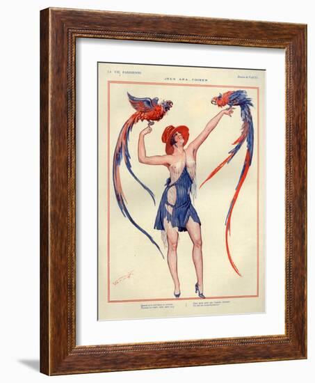 1920s France La Vie Parisienne Magazine Plate-null-Framed Giclee Print