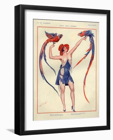 1920s France La Vie Parisienne Magazine Plate-null-Framed Giclee Print