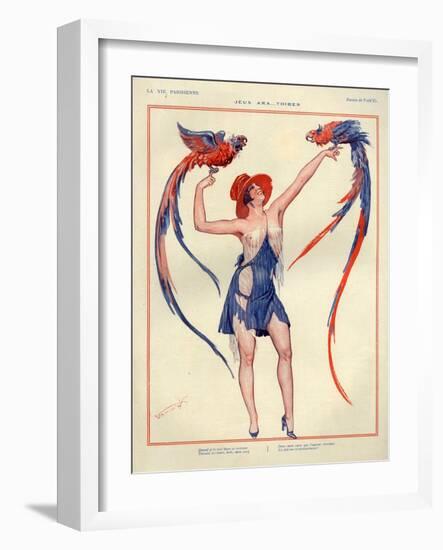 1920s France La Vie Parisienne Magazine Plate-null-Framed Giclee Print