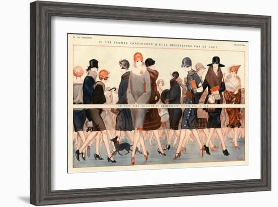 1920s France La Vie Parisienne Magazine Plate-null-Framed Giclee Print