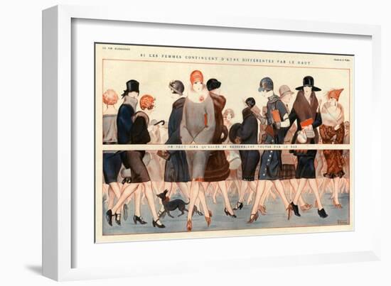 1920s France La Vie Parisienne Magazine Plate-null-Framed Giclee Print