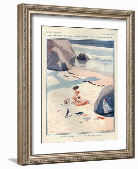 1920s France La Vie Parisienne Magazine Plate-null-Framed Giclee Print