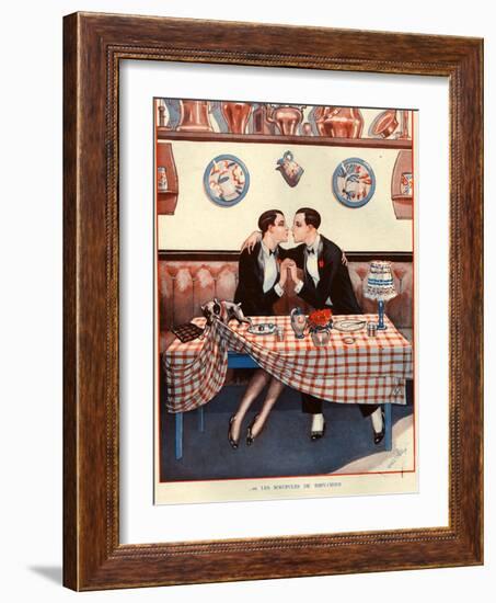 1920s France La Vie Parisienne Magazine Plate-null-Framed Giclee Print