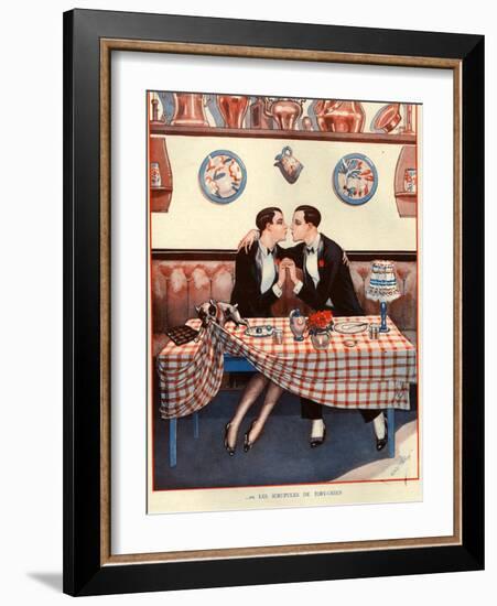 1920s France La Vie Parisienne Magazine Plate-null-Framed Giclee Print