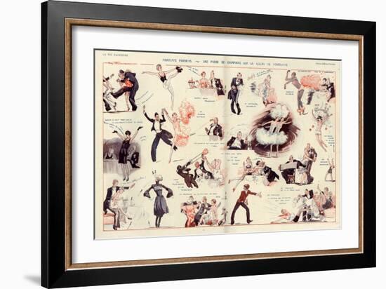 1920s France La Vie Parisienne Magazine Plate-null-Framed Giclee Print