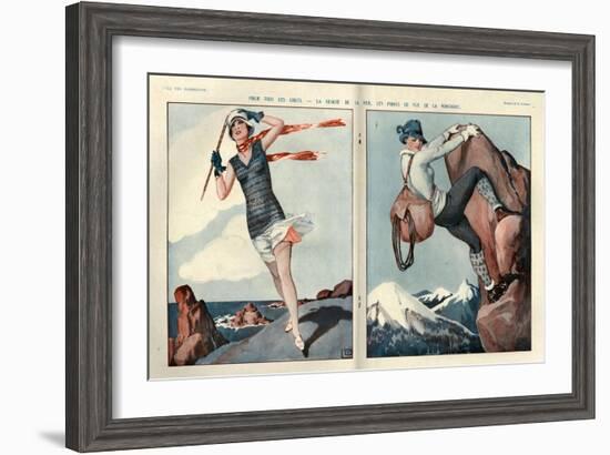 1920s France La Vie Parisienne Magazine Plate-null-Framed Giclee Print